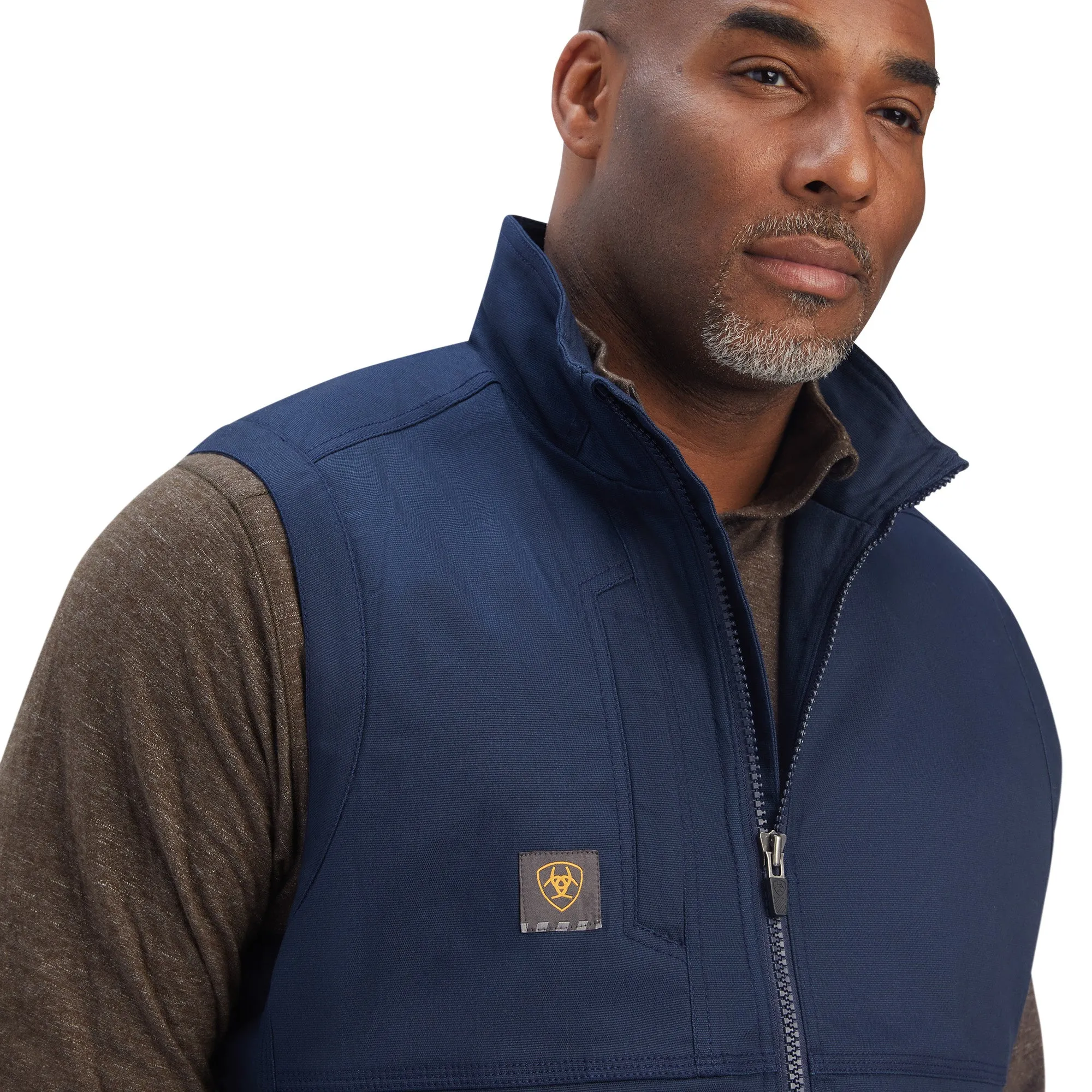 Ariat Men's Rebar DuraCanvas™ Navy Zip Vest 10041538