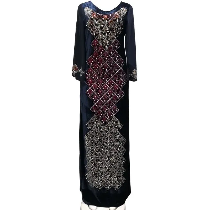 Autumn African Dresses for Women Maxi Dress Africa Clothes Ankara Dresses