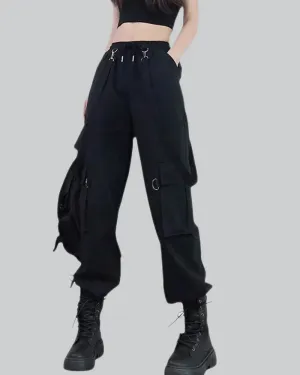 Black Pants With Straps