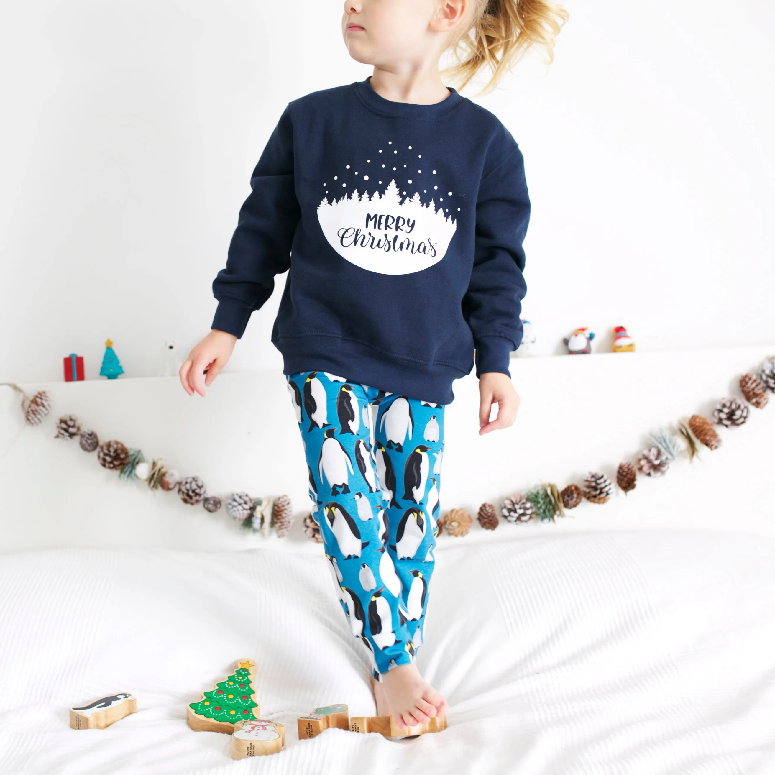 Blue Penguin Leggings