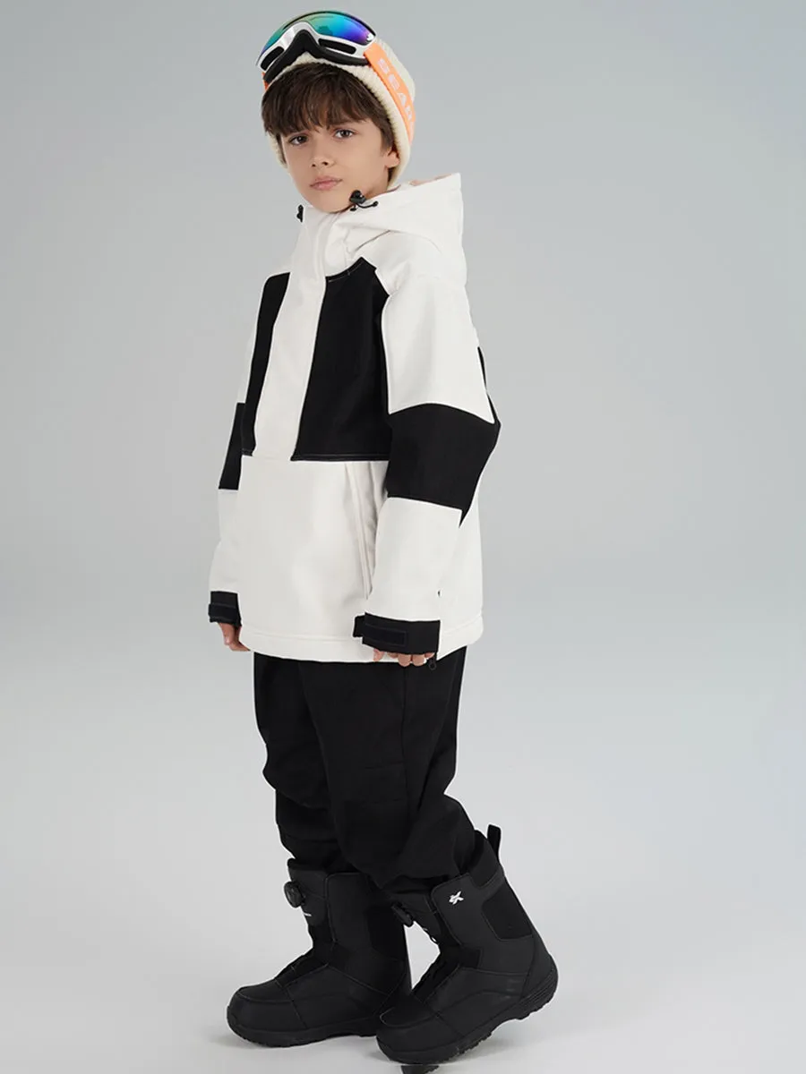 Boy's Colour Blocked Warm Snow Suit Kids Ski Clothes