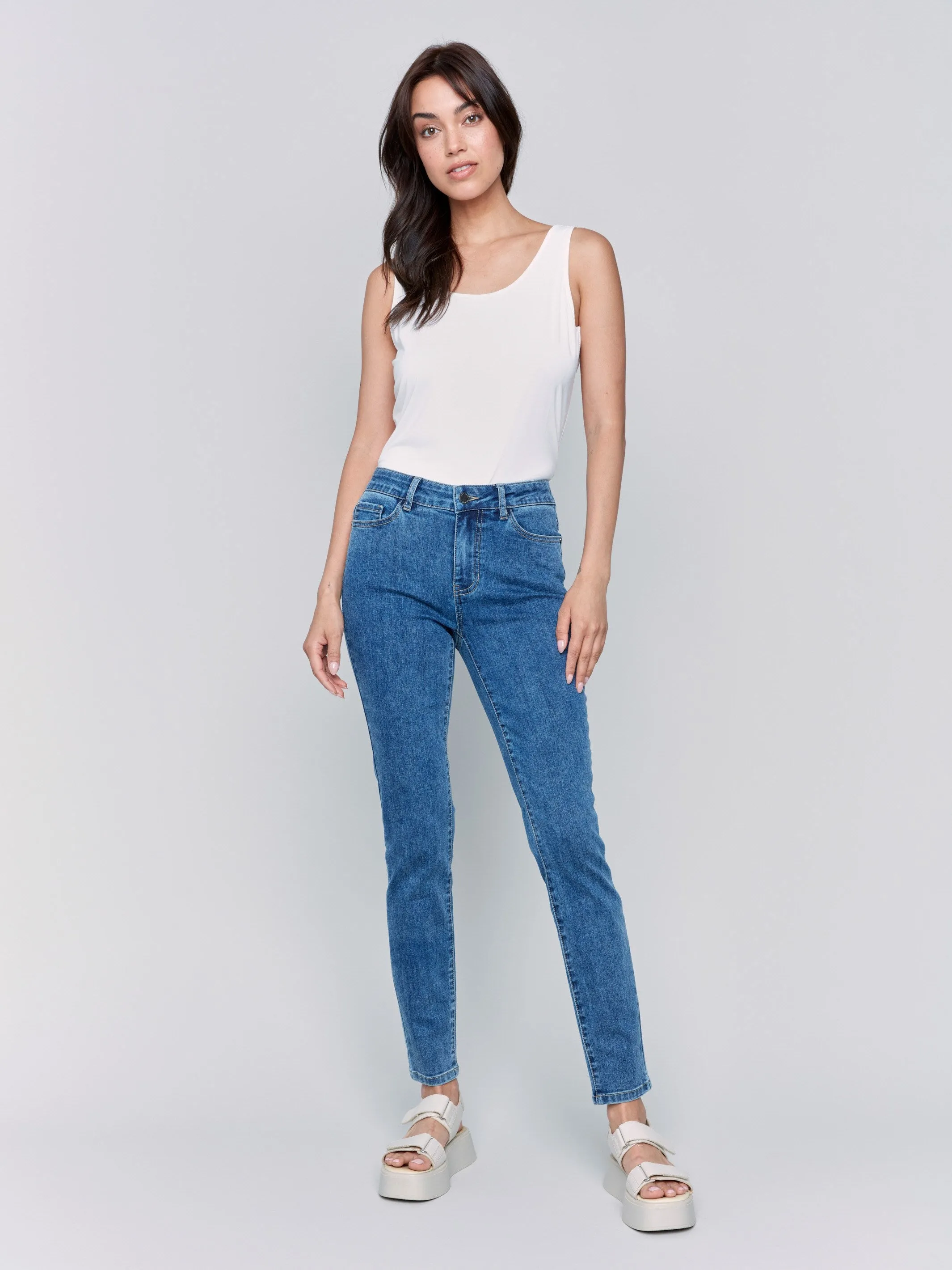 Carine Skinny Jeans - Medium Blue