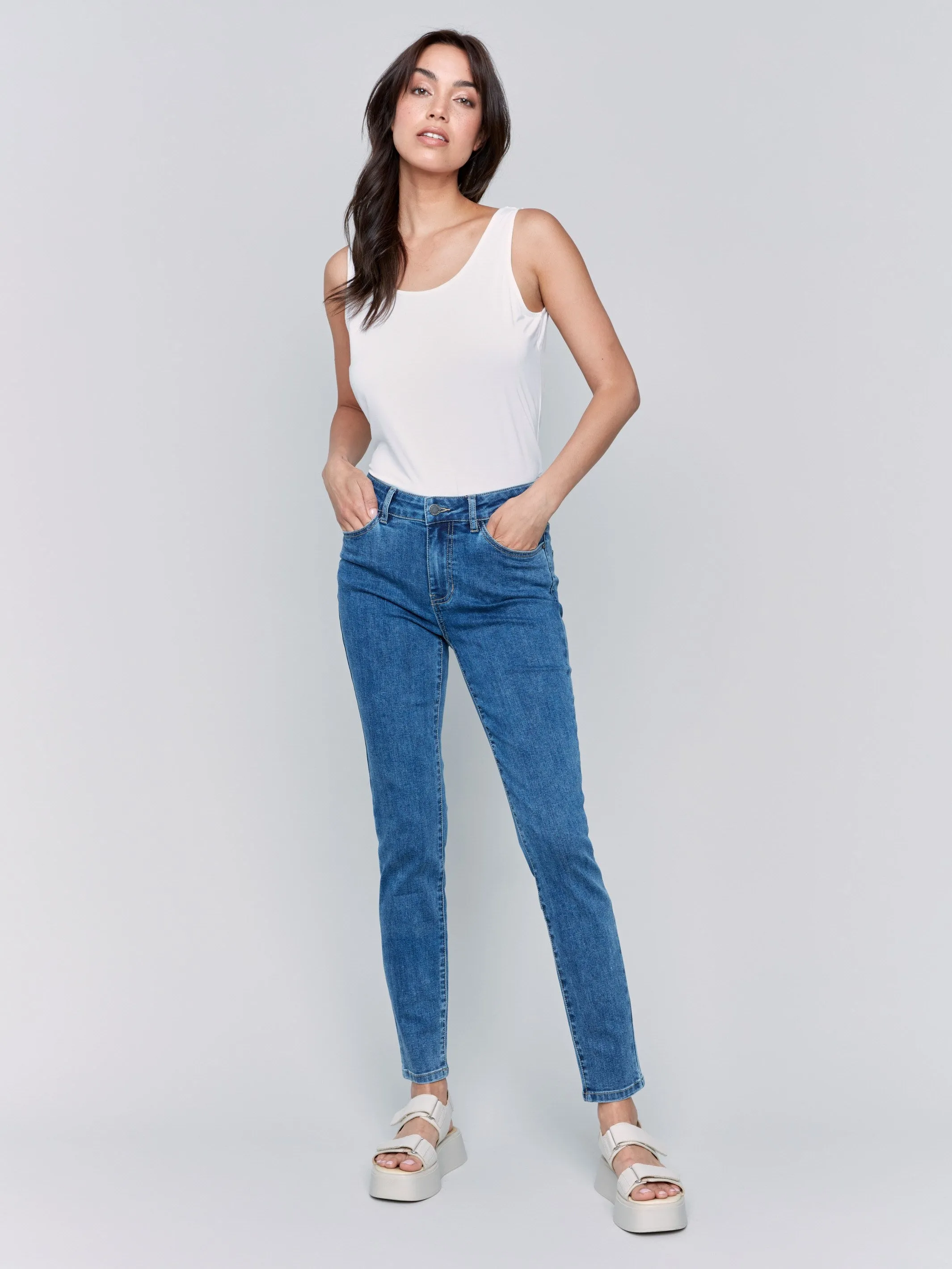 Carine Skinny Jeans - Medium Blue