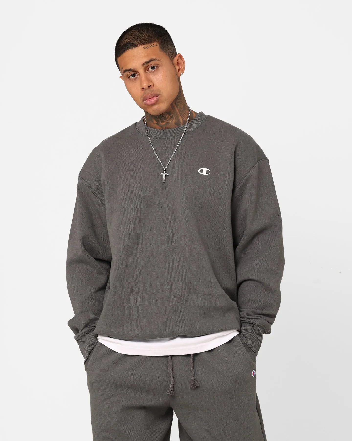 Champion Rochester Base Crewneck Seal Bay