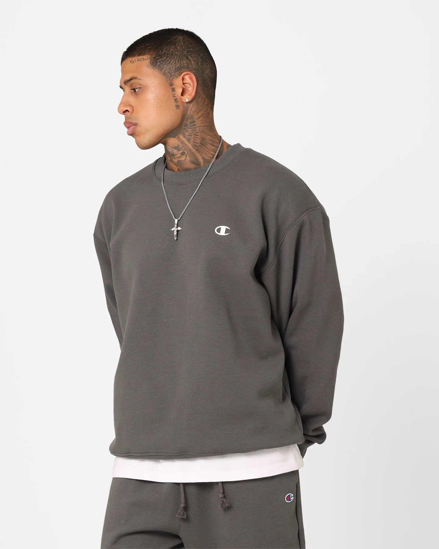 Champion Rochester Base Crewneck Seal Bay