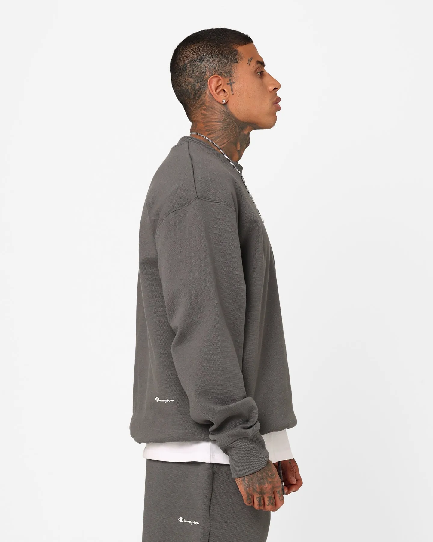 Champion Rochester Base Crewneck Seal Bay