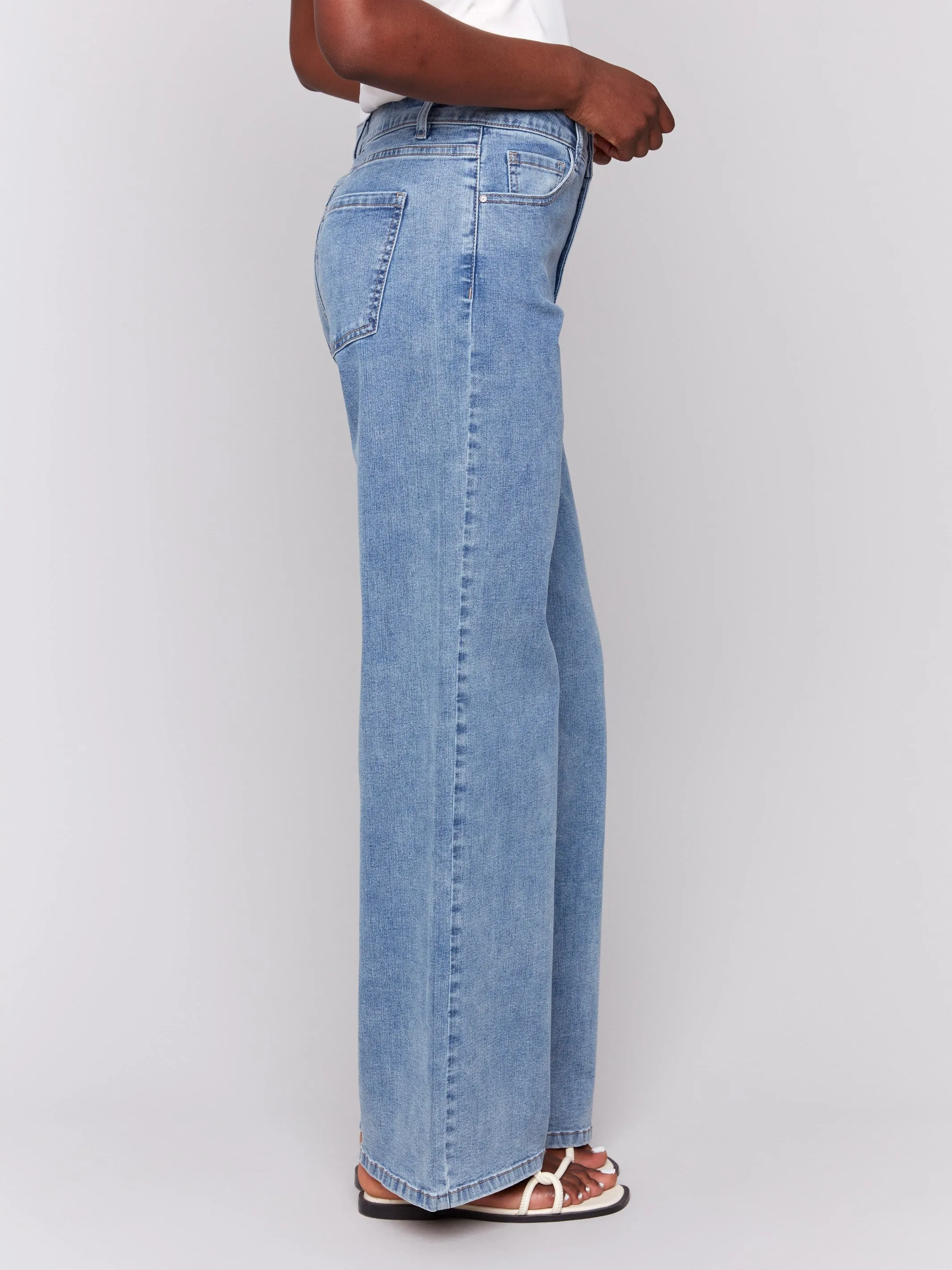 Chloe Wide Leg Jeans - Light Blue