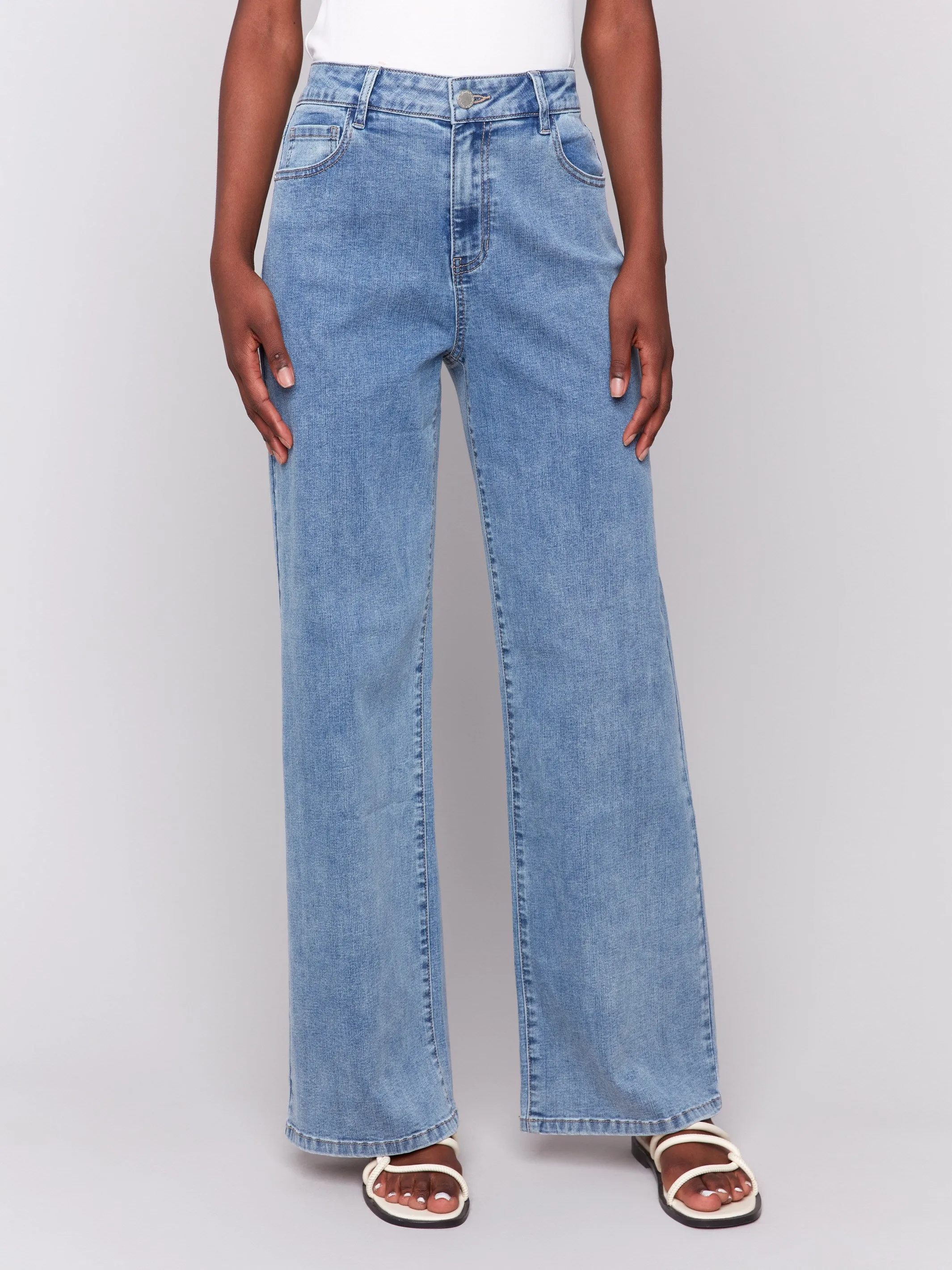 Chloe Wide Leg Jeans - Light Blue