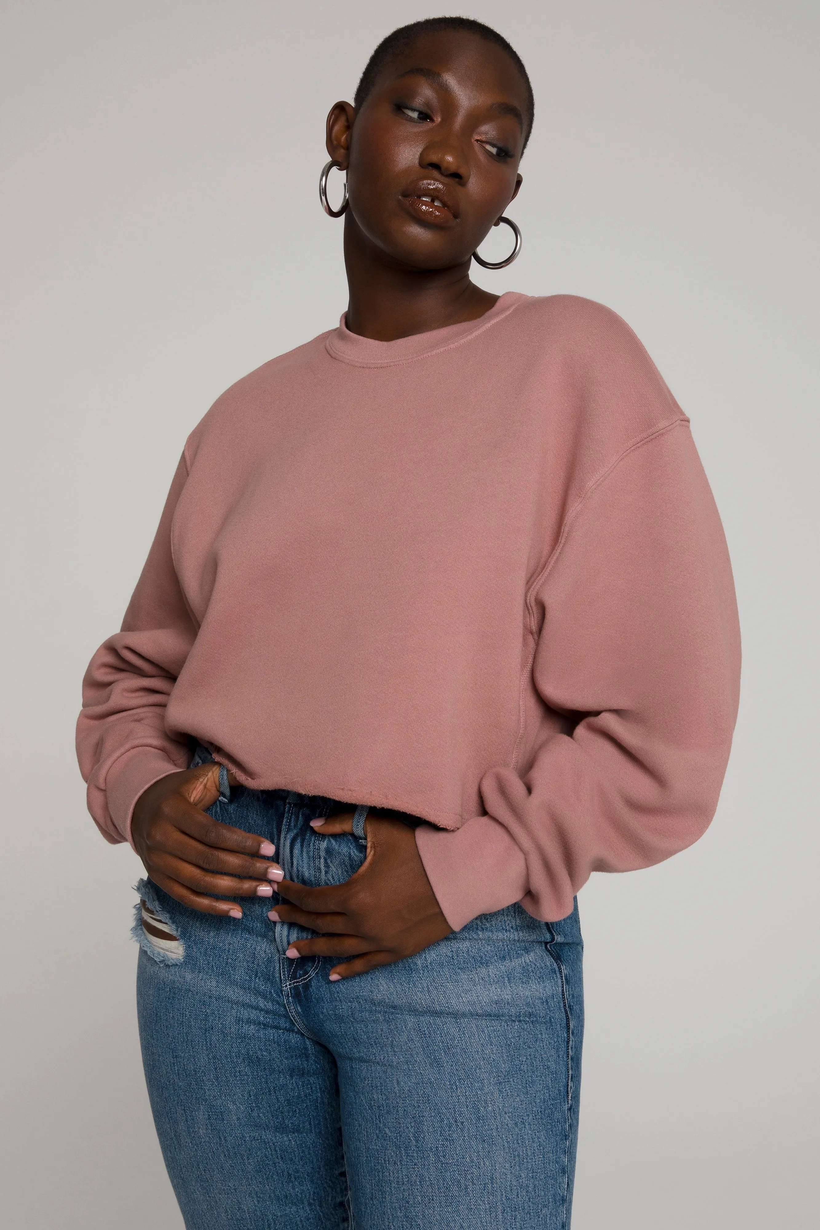 CROPPED & COOL SWEATSHIRT | DUSK001