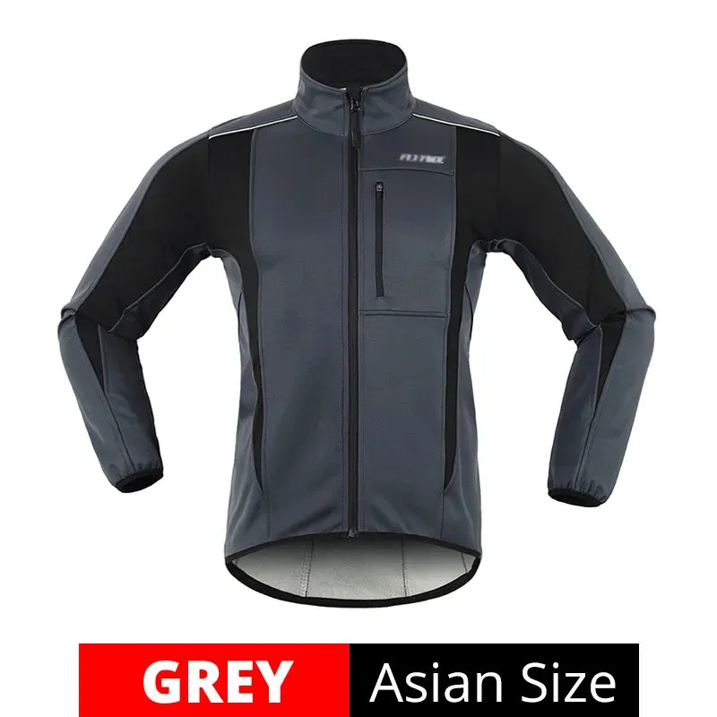 Cycling Jacket Warm Up Thermal Fleece Cycling Jacket Bicycle MTB Road Bike Clothing Windproof Waterproof Long Jersey Jersey