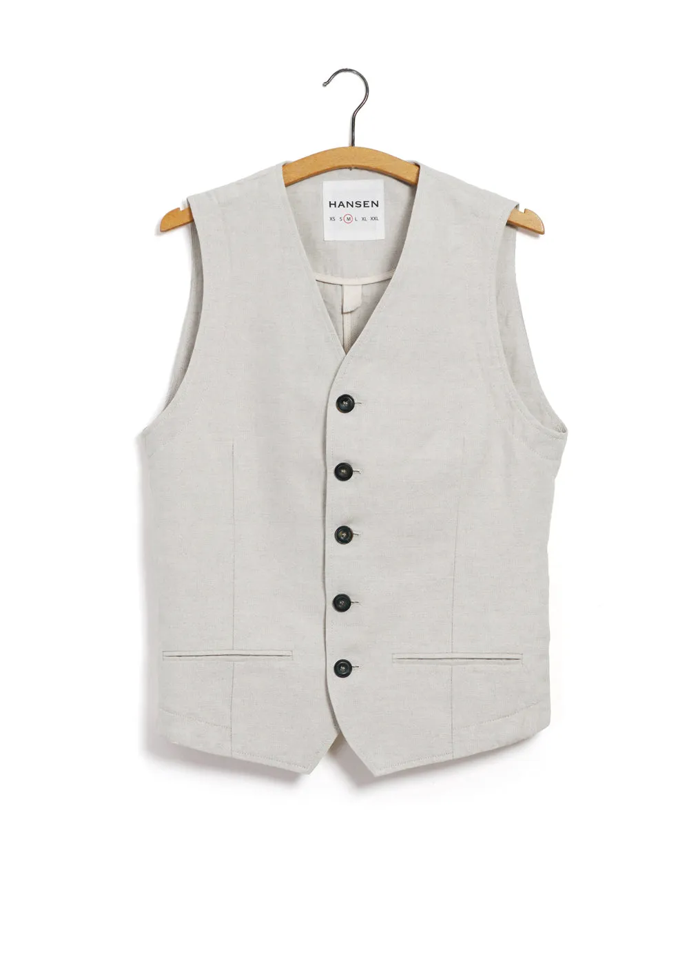 DANIEL | Casual Waistcoat | Natural Flax