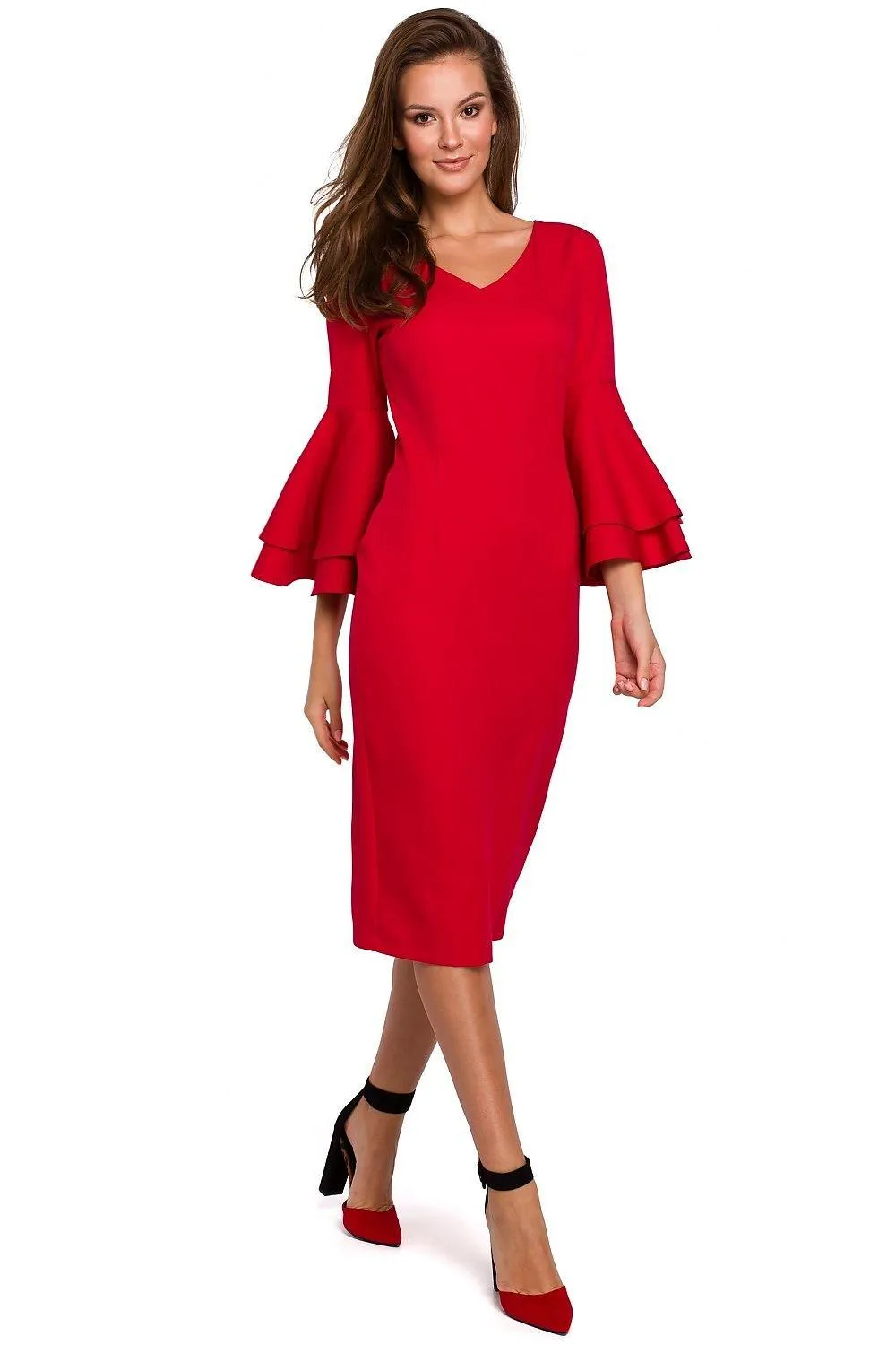 Elegant Flowing Sleeve Cocktail Dress for Memorable Occasions