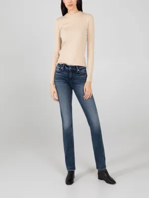 Elyse Mid-Rise Straight by Silver Jeans