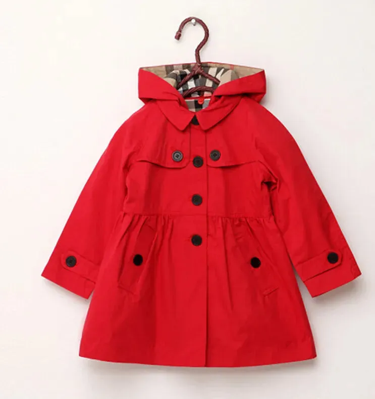 Girls Sweatshirt New Spring Autumn Long Style Hooded Coat