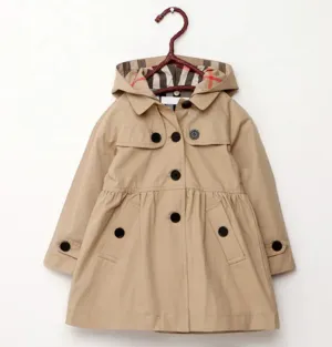 Girls Sweatshirt New Spring Autumn Long Style Hooded Coat