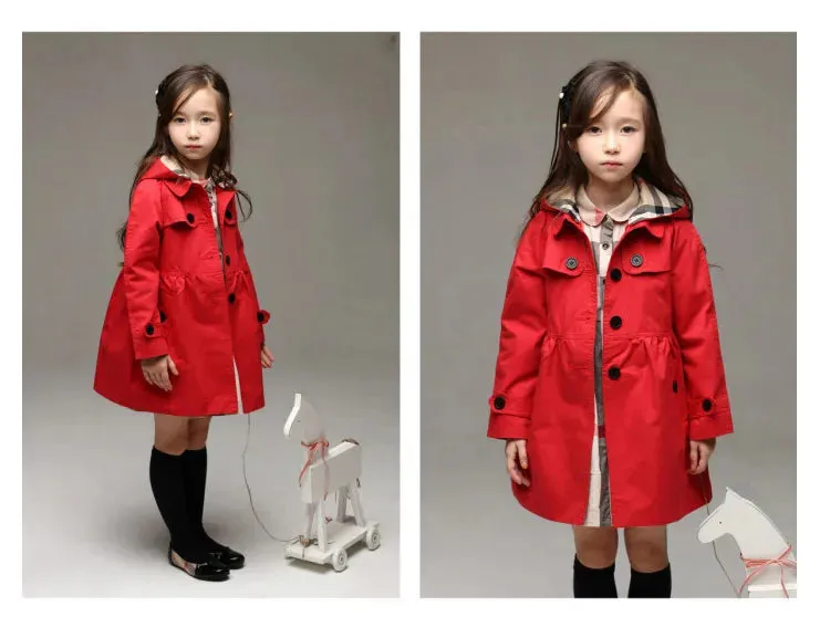 Girls Sweatshirt New Spring Autumn Long Style Hooded Coat