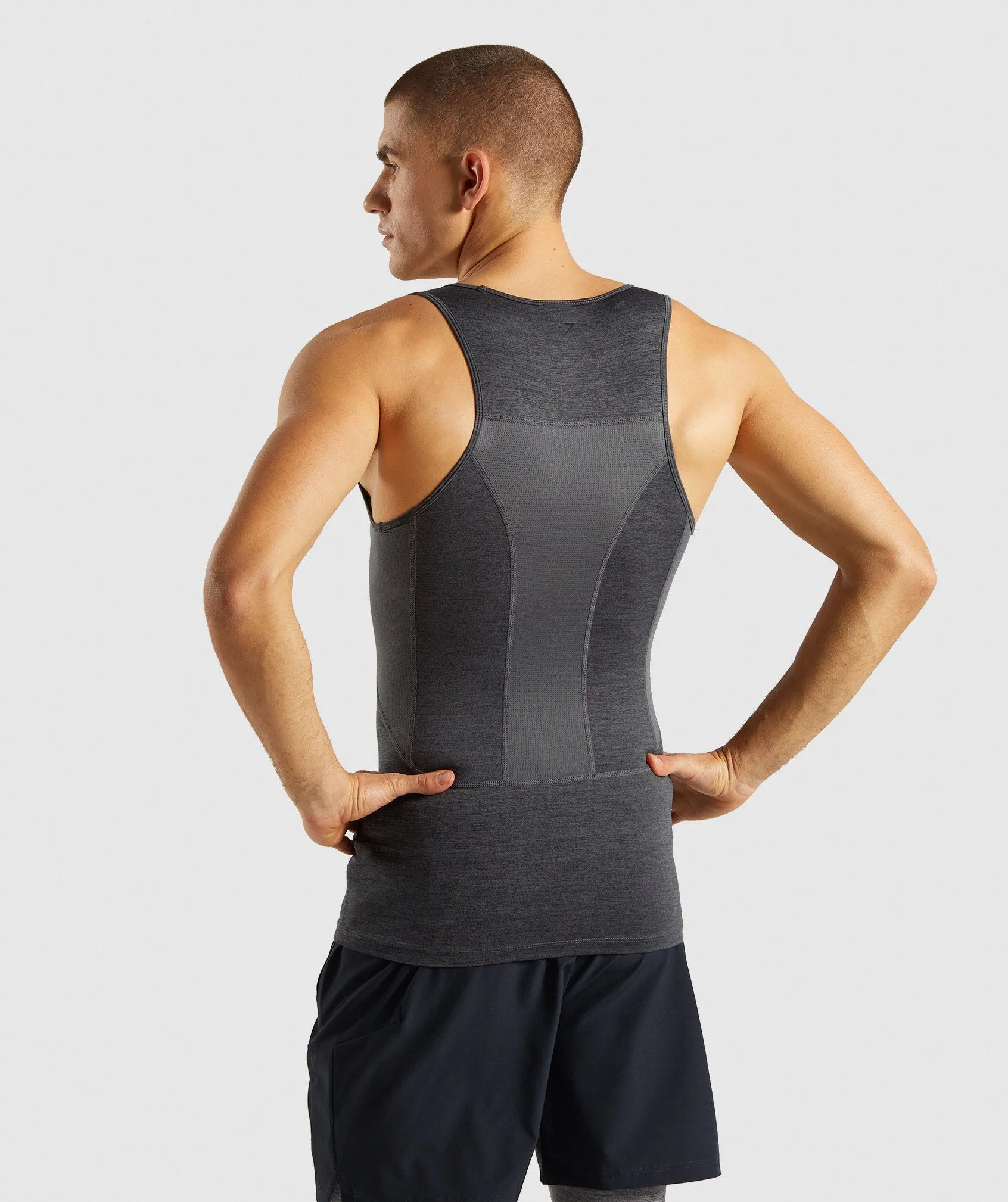 Gymshark Element  Baselayer Tank - Black Marl