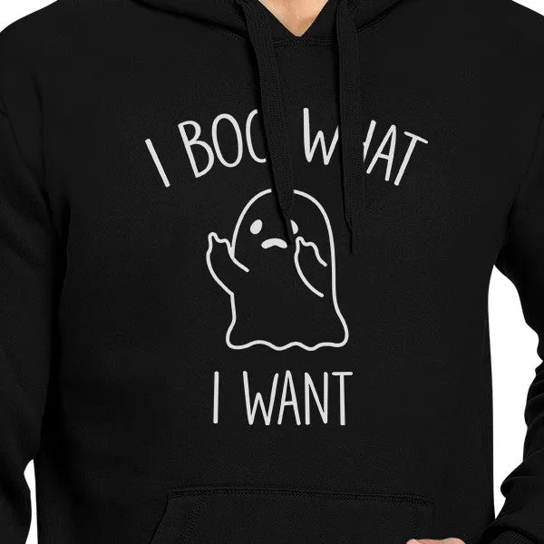 I Boo What I Want Ghost Black Hoodie