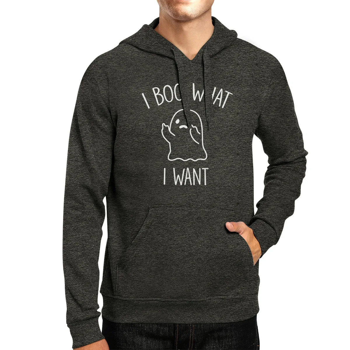 I Boo What I Want Ghost Dark Grey Hoodie