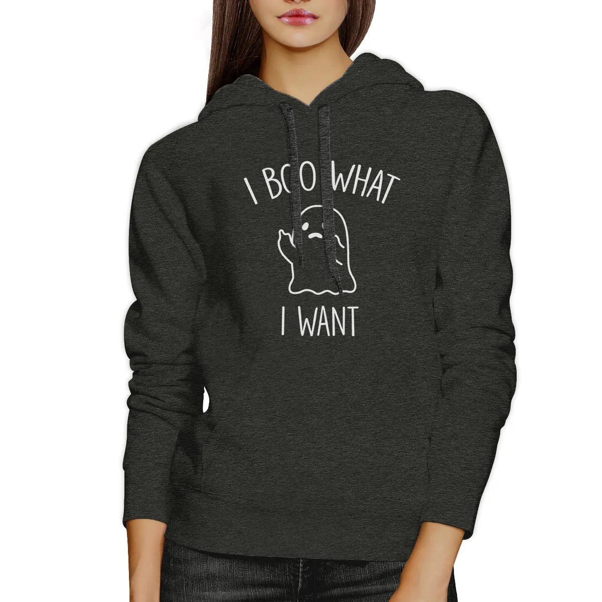 I Boo What I Want Ghost Dark Grey Hoodie