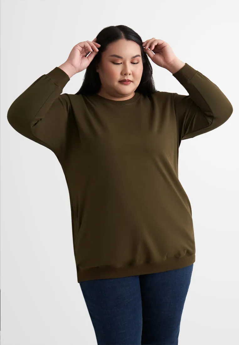 Jade Minimalist Pocket Jumper - Khaki