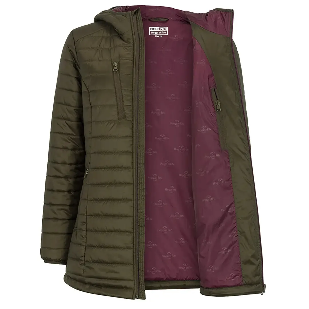 Kingston Ladies Hooded Jacket - Olive/Merlot by Hoggs of Fife