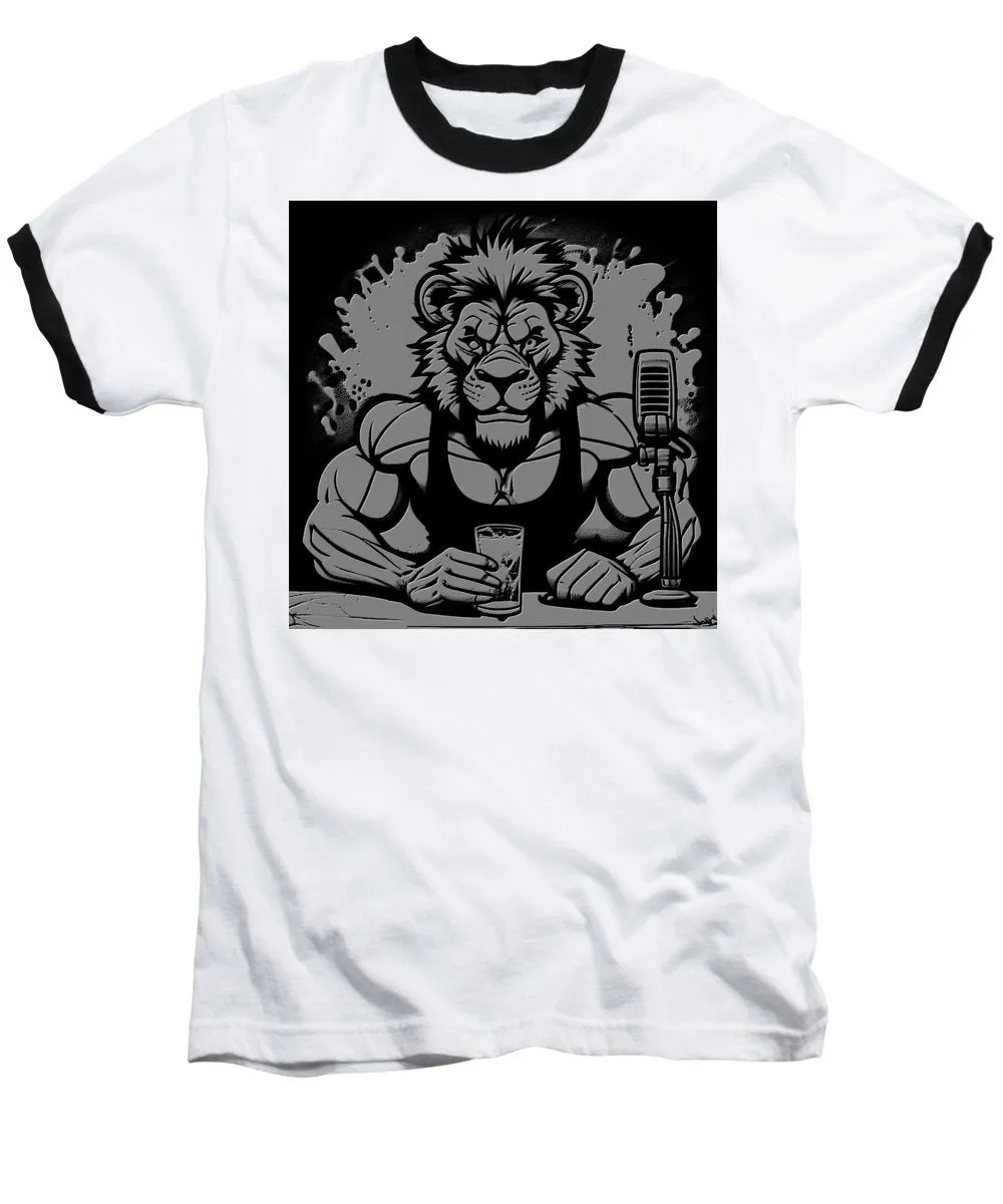 Leo - Baseball T-Shirt podcaster lion podcaster