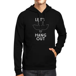 Let's Hang Out Bat Black Hoodie