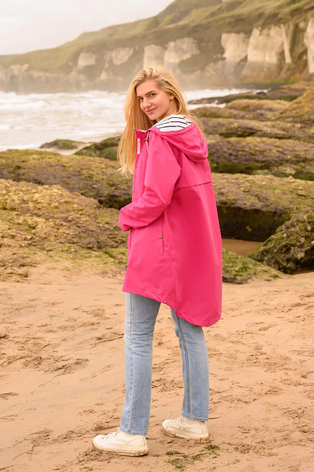 Long Beachcomber Jacket in Pink