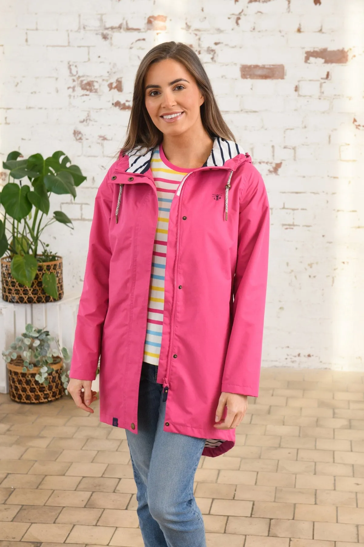 Long Beachcomber Jacket in Pink