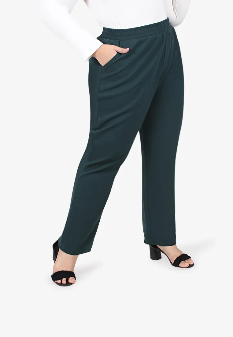 Mattea Minimalist Tapered Pants - Dark Teal