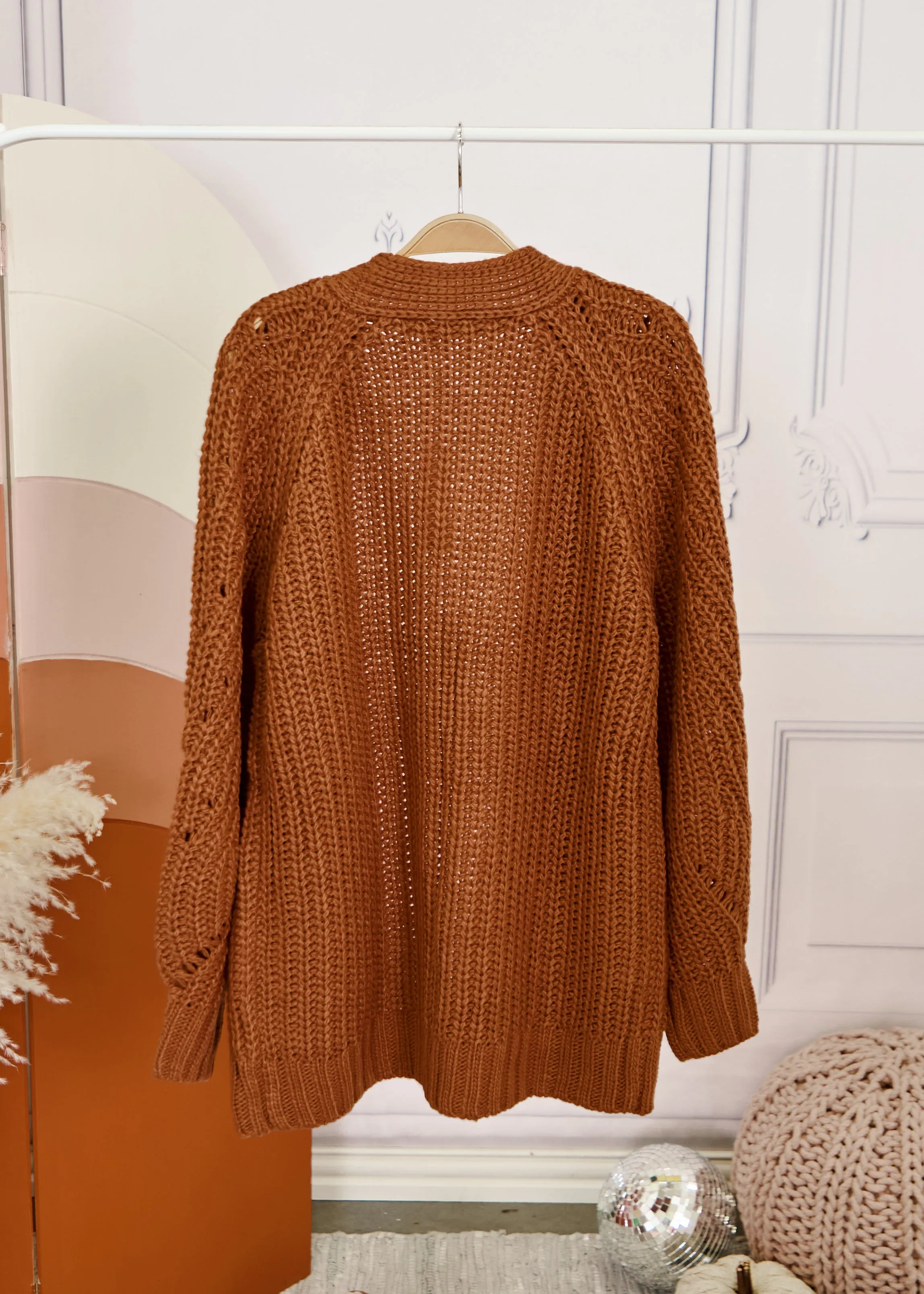 Maybe Monday Cardigan in Chestnut