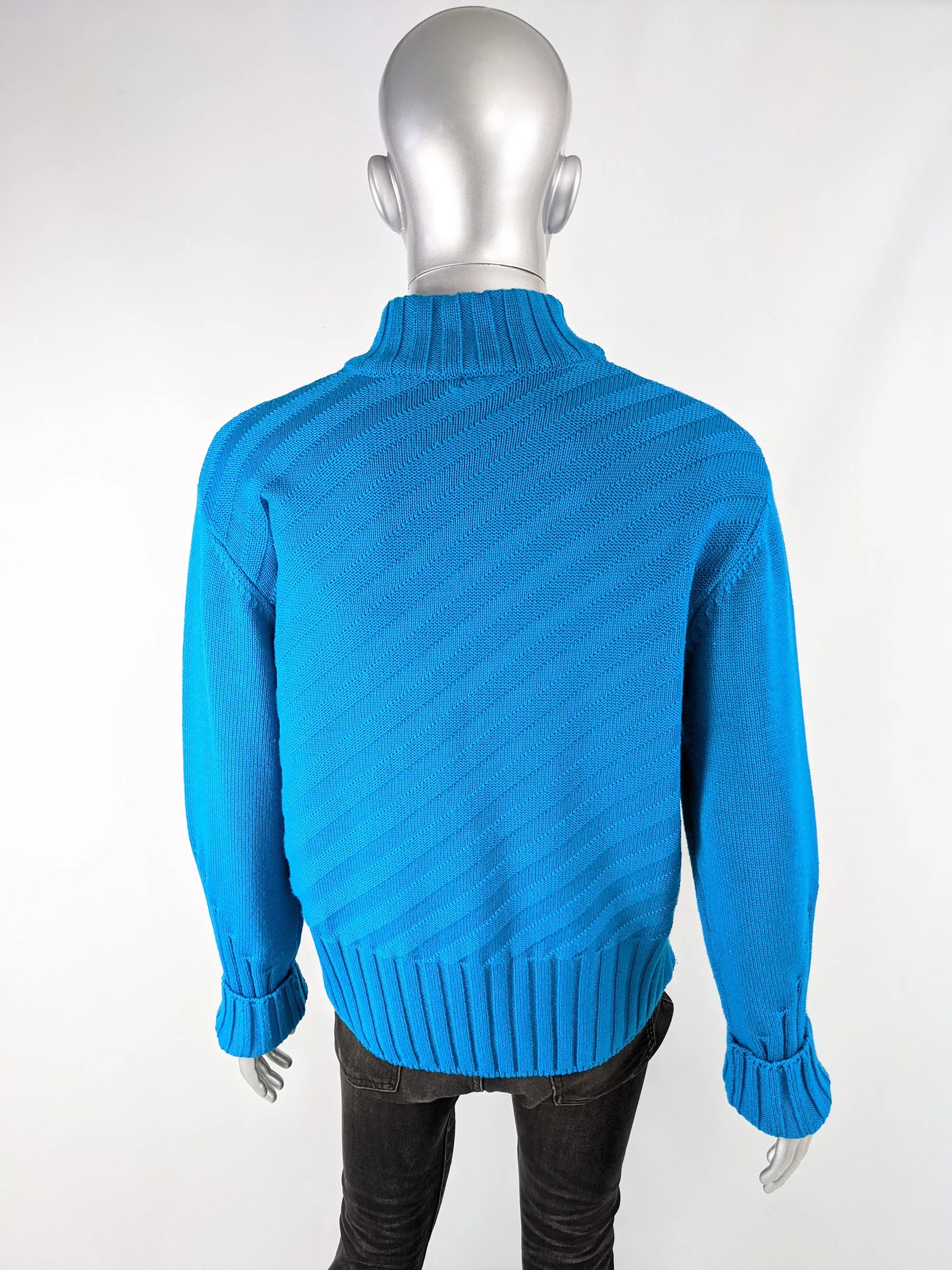 Mens Vintage Alternating Ribbed Sweater, 1990s