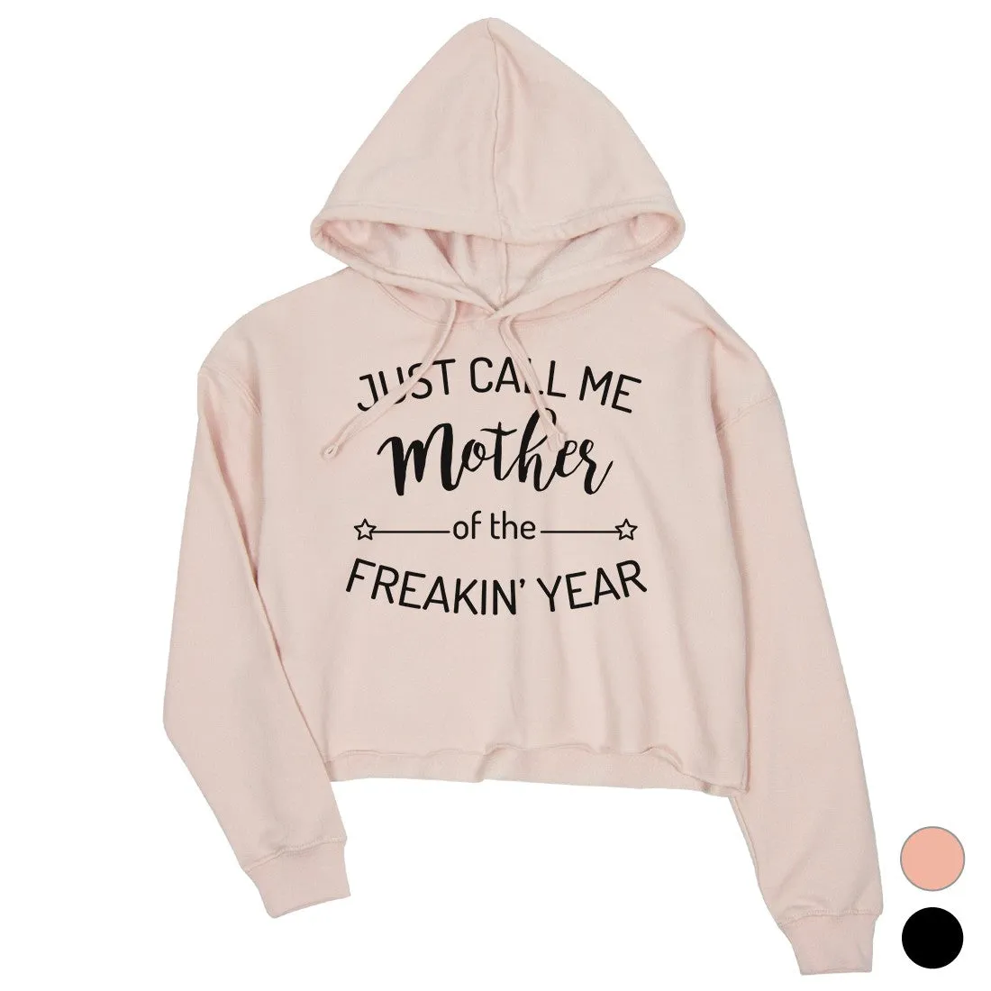 Mother Of The Year Womens Crop Hoodie Funny Mother's Day Gift Ideas