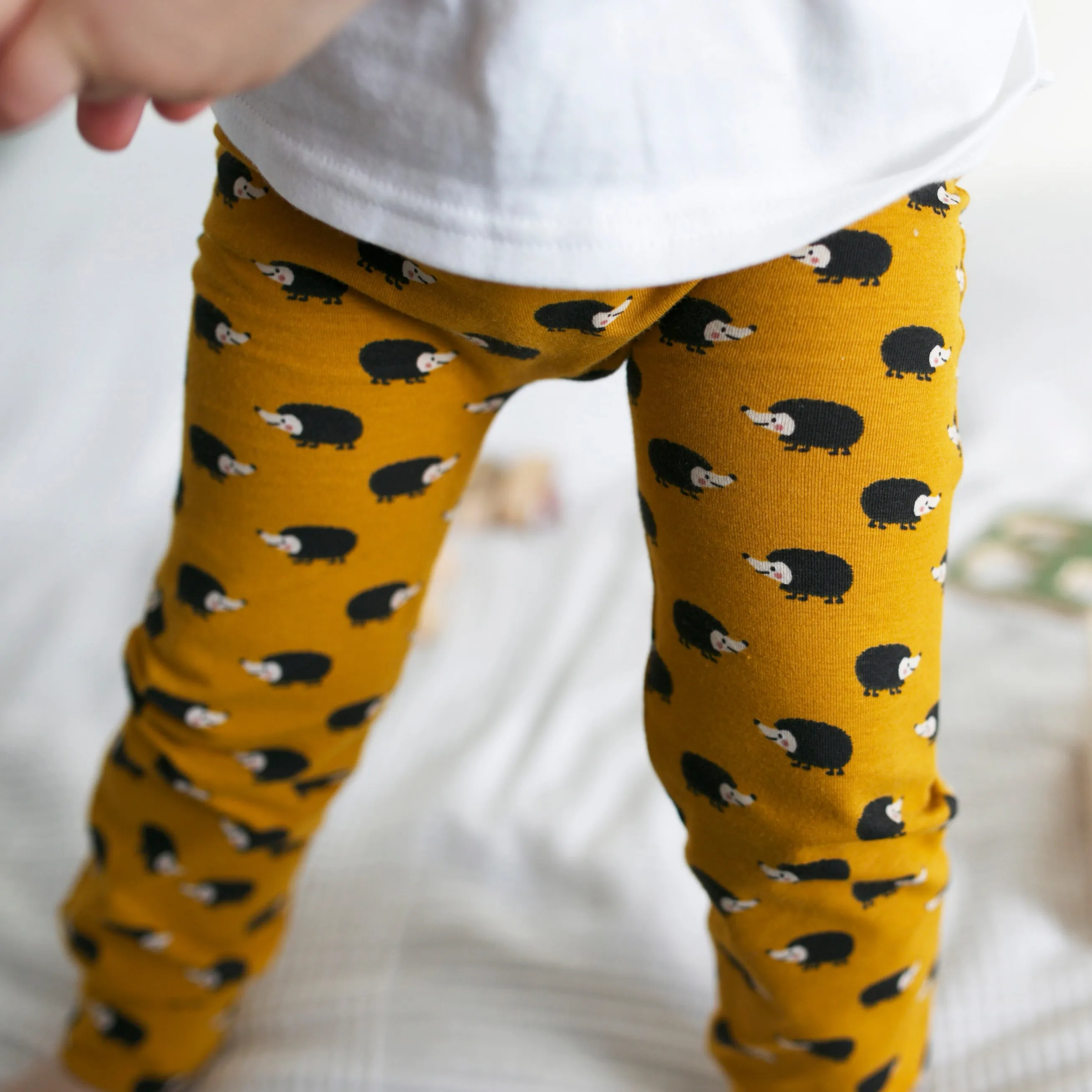 Mustard Hedgehog Print Leggings