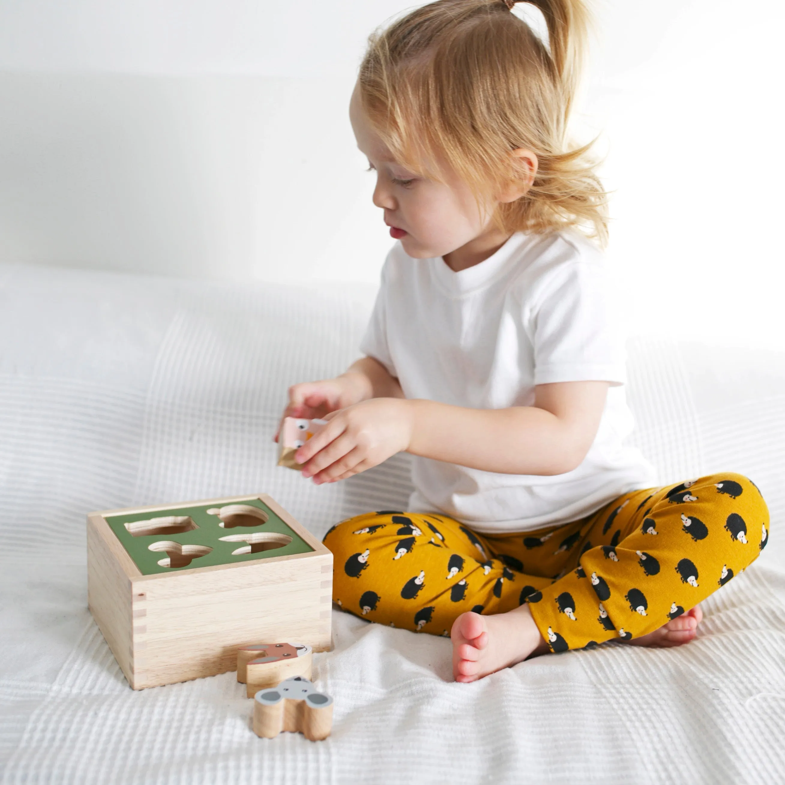 Mustard Hedgehog Print Leggings