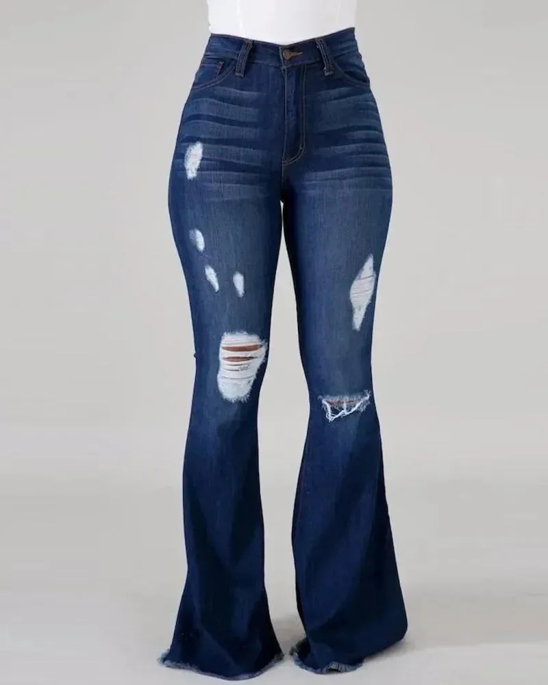 New 2024 LuxeLift High-Waist Flare Jeans – Perfectly Fitted for Every Season