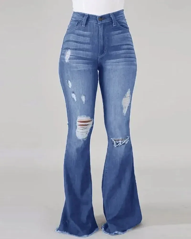 New 2024 LuxeLift High-Waist Flare Jeans – Perfectly Fitted for Every Season