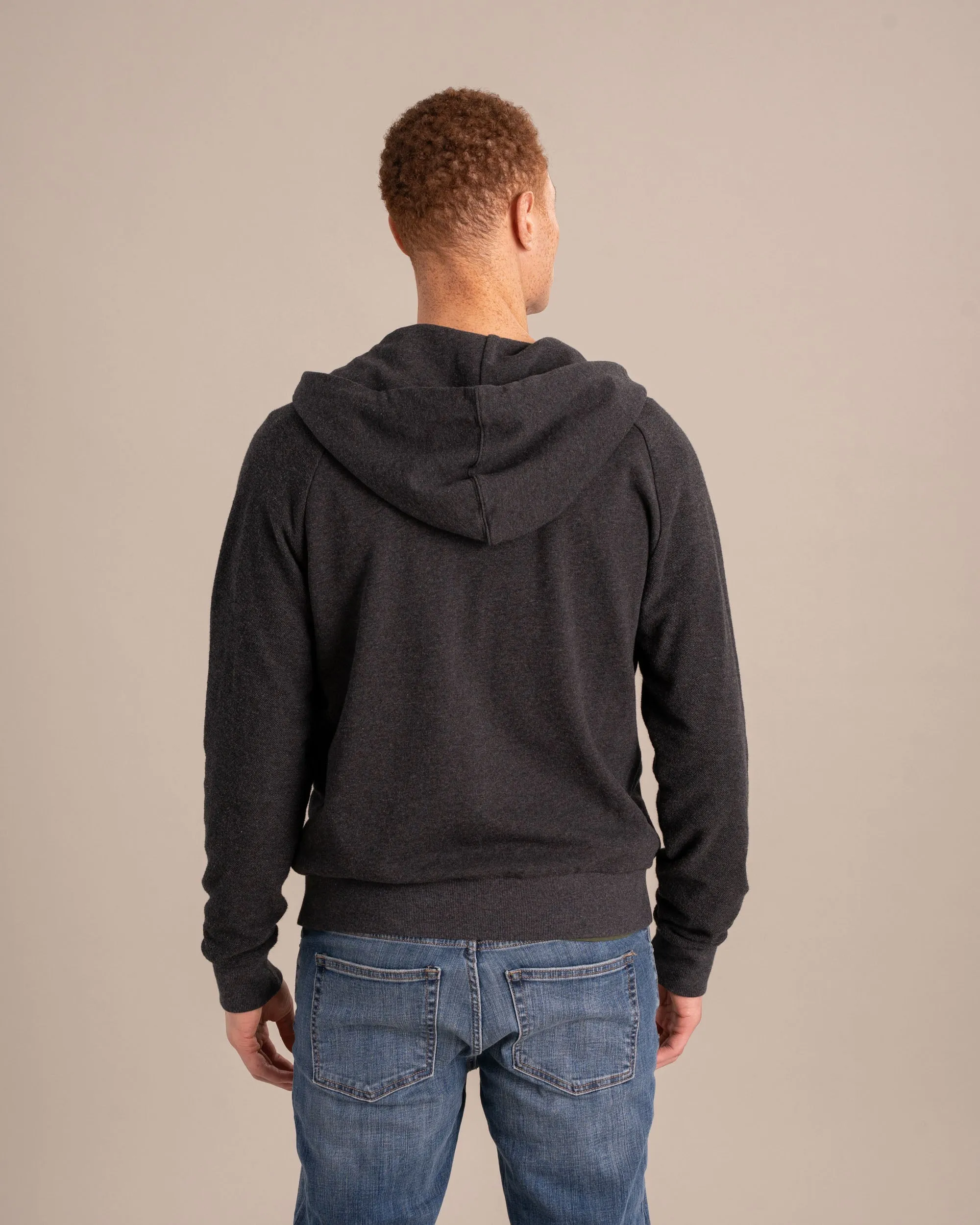 Organic Raglan Zip-Up Hoodie