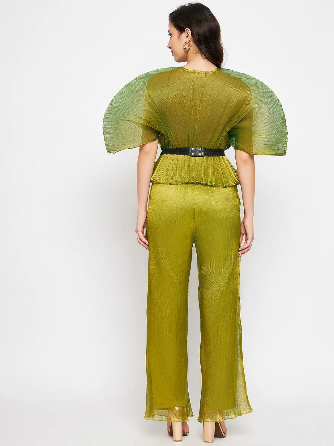 Pleated Organza Pants