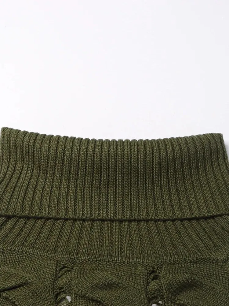 Pre Order:  Hollow Out Off-Shoulder Knit Sweater