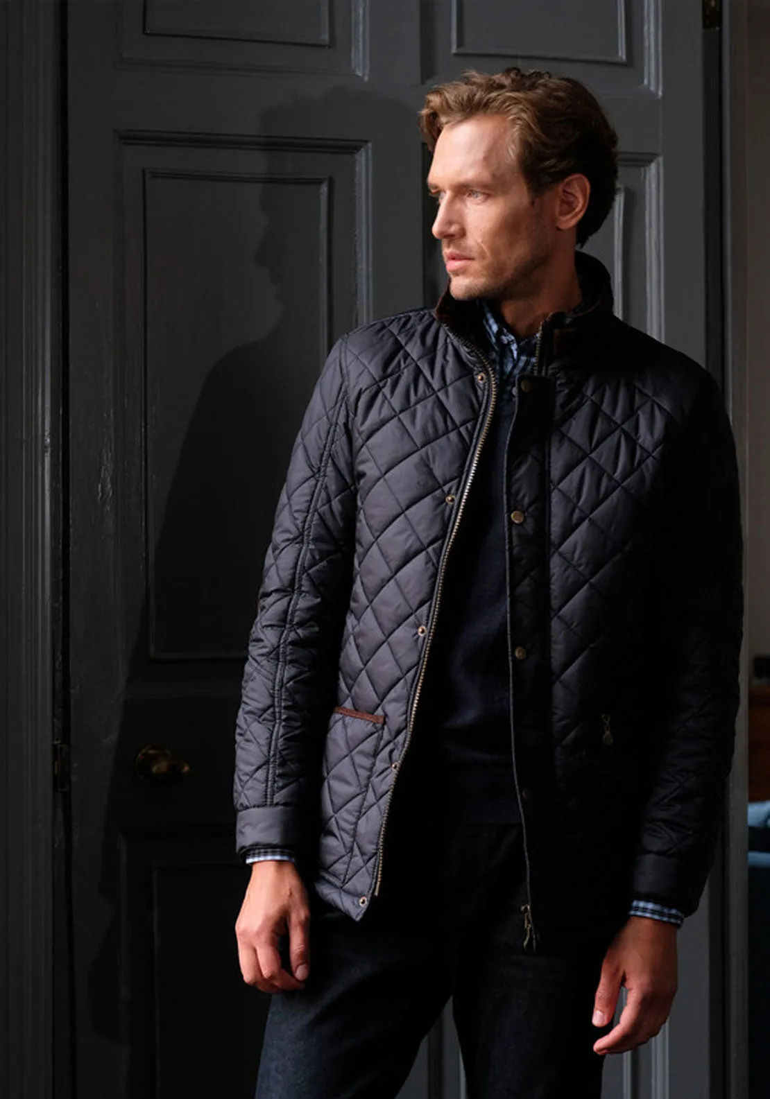 Quilted Jacket - Navy