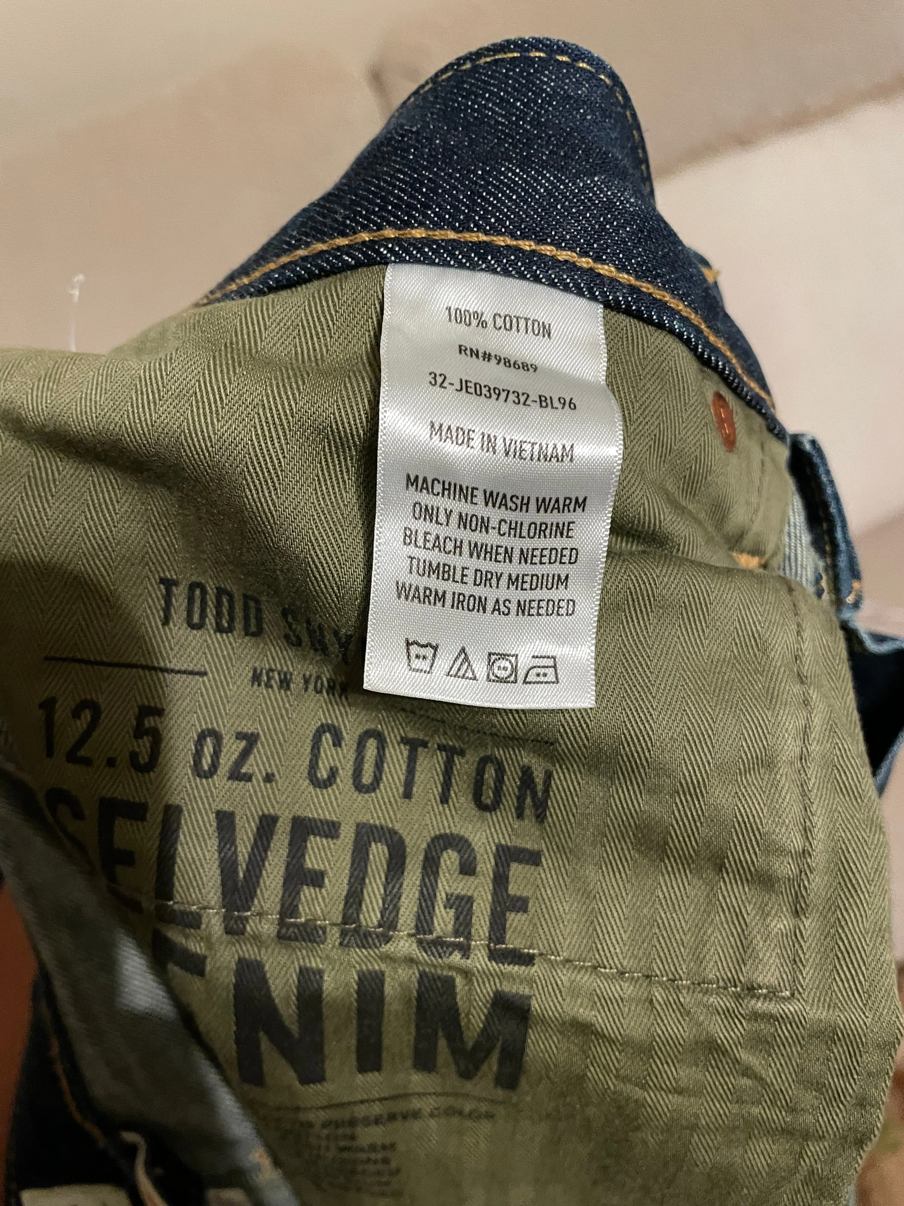 Raw Todd Selvedge Jeans 32