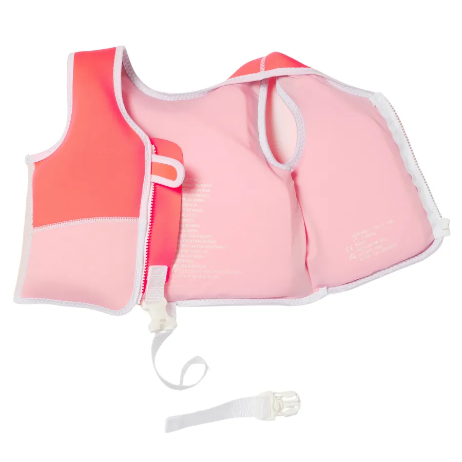 Sunnylife Melody The Mermaid Swim Vest 2-3 Neon Strawberry SCMSVSTM