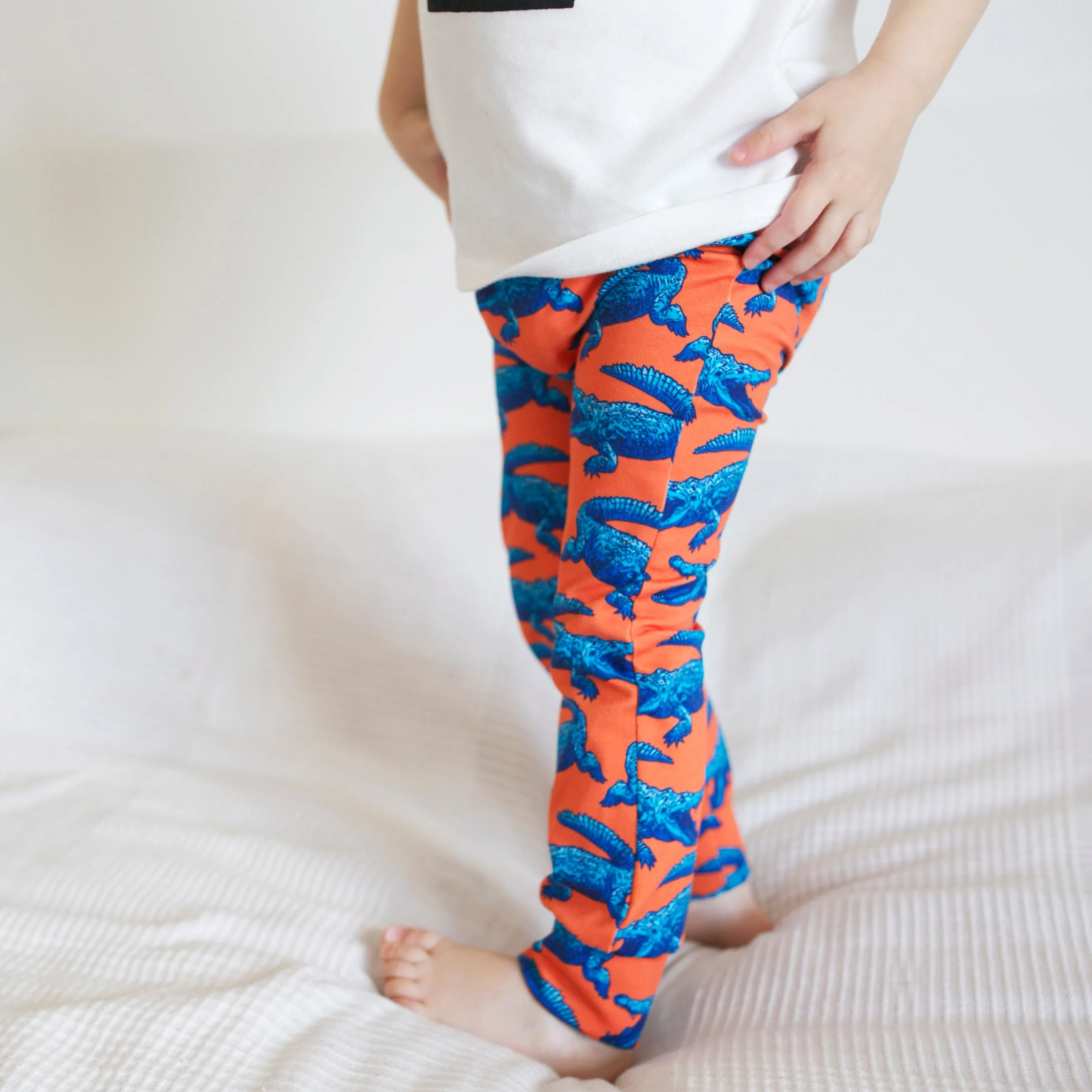 Super Mutant Blue Crocodile Leggings