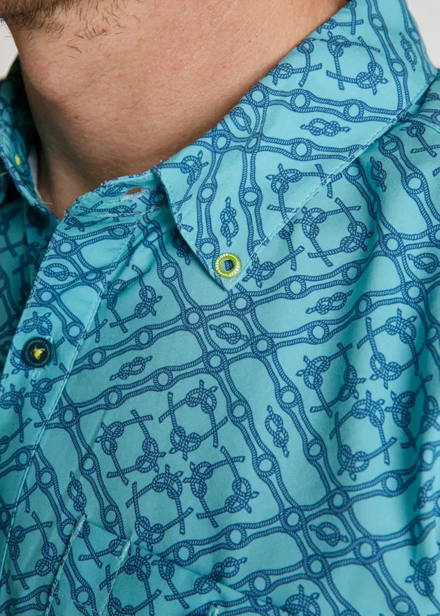 Tie One On Men's Button Down | Turquoise