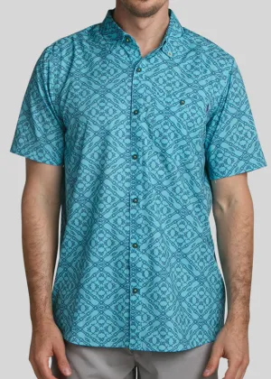 Tie One On Men's Button Down | Turquoise