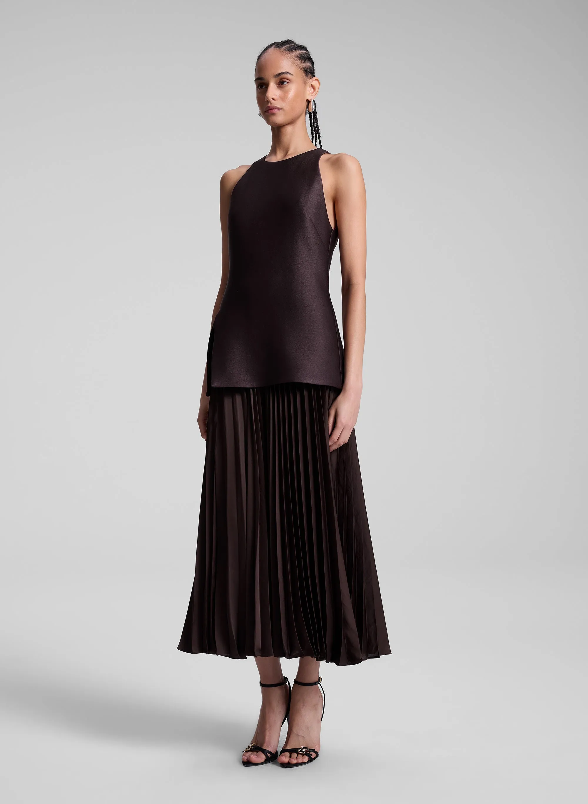 Willow Pleated Midi Dress