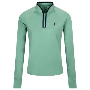 Womens RLX Stretch Jersey Quarter Zip Haven Green - AW24