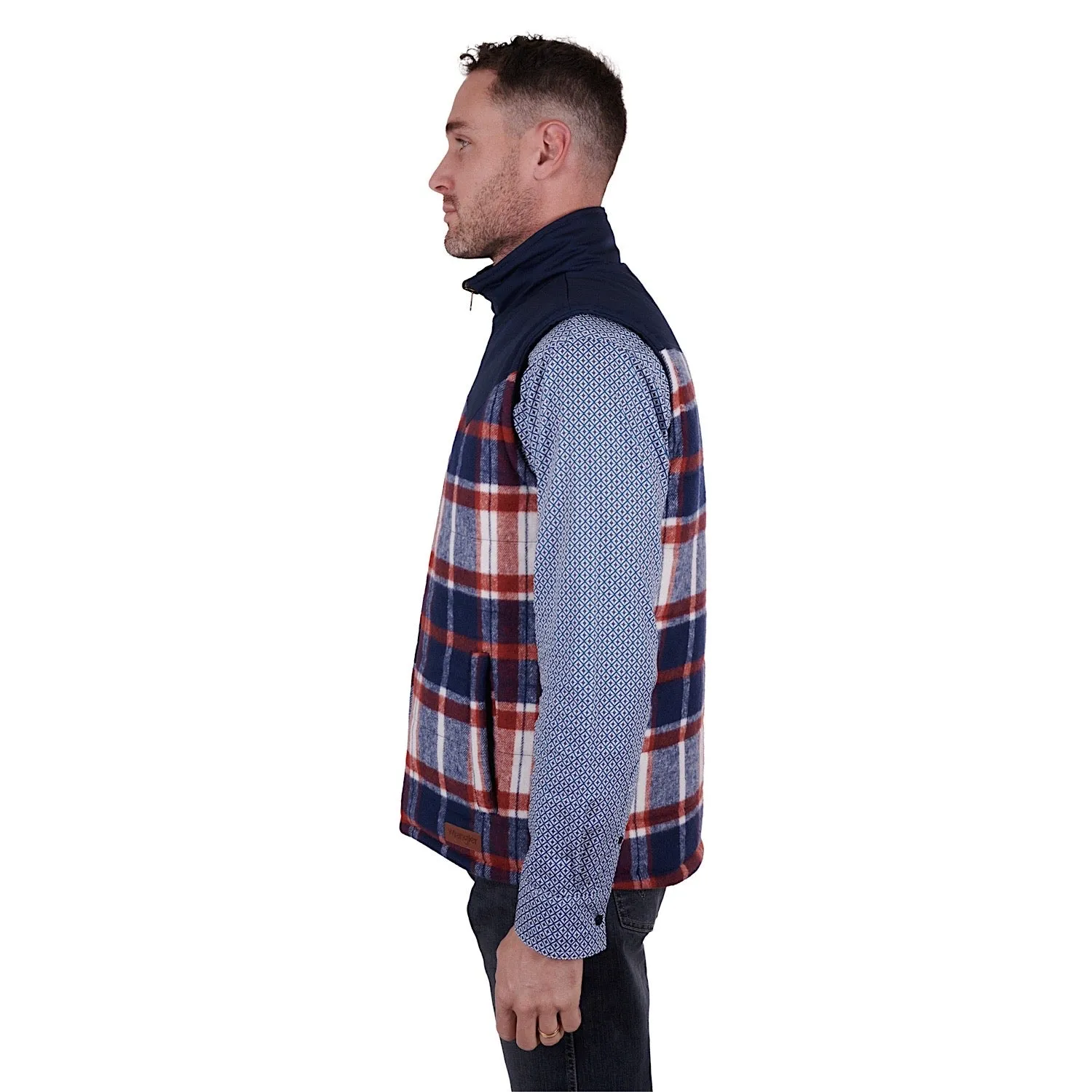 Wrangler Men's Hughes Reversible Vest Navy